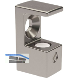 Glasbodentr�ger GRACE zum Schrauben, 8 mm Glas, Zamak vernickelt