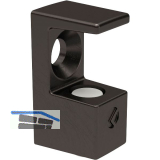 Glasbodentr�ger GRACE zum Schrauben, 8 mm Glas, Zamak vernickelt schwarz