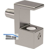 Glasbodentr�ger GRACE zum Stecken, 6-8 mm Glas, Zamak vernickelt