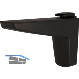 Tablar-Klemmtr�ger Moon S, Materialst�rke 4-25 mm, Zinkdruckguss schwarz matt