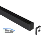 Linero MosaiQ Wandprofil 1500 mm Aluminium schwarz