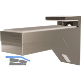 Tablar-Klemmtr�ger Kalabrone,Materialst�rke 8-30mm,Zinkdruckguss edelstahlfarbig