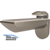 Tablar-Klemmtr�ger Kaiman,Materialst�rke 7-41 mm, Zinkdruckguss edelstahlfarbig