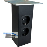 Barkonsole Connect 70 x 70 x 170 mm gerade Steckdose schwarz