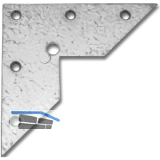 POHL Aufh�nge�sen, 100 x 100 x 2 mm, Stahl verzinkt