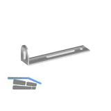 Winkel-Schrankaufh�nger, 77 x 21 x 15x 1.5, Stahl verzinkt