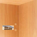 CAMAR Abdeckkappe zu Schrankaufh�nger 817, Bohrung �10 mm,Kunststoff dunkelbraun