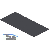 Tischplatte 1800 x 800 x 25 mm graphitgrau