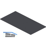 Tischplatte 1600 x 800 x 25 mm graphitgrau