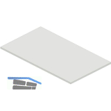 Tischplatte 1400 x 800 x 25 mm hellgrau