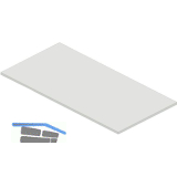 Tischplatte 1600 x 800 x 25 mm hellgrau