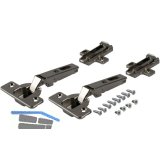 ACCURIDE 1432 Scharnierset f�r innenliegende T�ren, Stahl schwarz