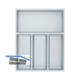 AGOFORM Besteckeinsatz Sky 500/45 Kunststoff silbergrau