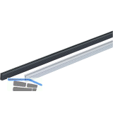 HETTICH SlideLine 56 Lauf-/F�hrungsprofil, auf Ma�, Aluminium braun eloxiert