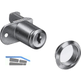 HEKNA Zentralverschluss 120, Zylinder � 16,5 mm, Zamak vernickelt