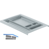 HETTICH Systema Top 2000 Schreibmaterial-Auszug 292 mm, Kunststoff Alu-Finish