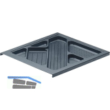 HETTICH Systema Top 2000 Schreibmaterial-Auszug 392 mm; H�he 25 mm, schwarz