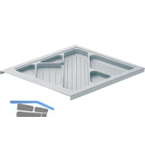 HETTICH Systema Top 2000 Schreibmaterial-Auszug 392 mm; H�he 25 mm, Alu-Finish