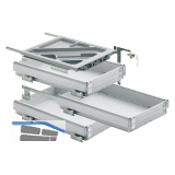 HETTICH Systema Top 2000 Container-Set Silent System, Teilauszug, ET 730 mm, alu
