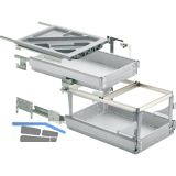 HETTICH Systema Top 2000 Container-Set Sil Sys, Teil-/�berauszug, ET 530, alu