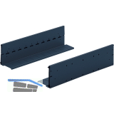 HETTICH Systema Top 2000 Karteibahn, Schrankt. 400, Stahl schwarz