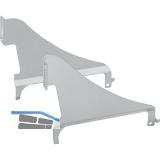 HETTICH Systema Top 2000 Blendenst�tzen, Stahl Alu-Finish