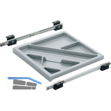 HETTICH SYSTEMA TOP 2000 Schreibmaterial-Auszug Set, EB 380 mm, Alu-Finish