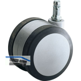 HETTICH Systema Top 2000 Lenkrolle ohne Feststeller, Rollen � 75 mm