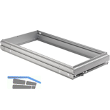 HETTICH Systema Top 2000 H�ngeregistratur-Rahmen, 2 x A4+R, KB 1000 mm, schwarz