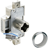 HETTICH PRESTIGE 2000 Zyl.-Drehstangenschloss Z23, Dornma� 25, L20, vernickelt