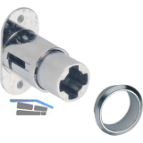 HETTICH PRESTIGE 2000 Zylinder Druckschloss Z23, �18, Stahl vernickelt