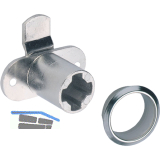 HETTICH PRESTIGE 2000 Zylinder-Hebelschloss Z23, �18, Stahl vernickelt