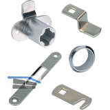 HETTICH PRESTIGE 2000 Zylinder-Hebelschloss Z23 Set, �18, Stahl vernickelt