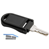 HETTICH PRESTIGE 2000 Wendeschl�ssel Flachbahn, klappbar, Messing verz. KS schw.