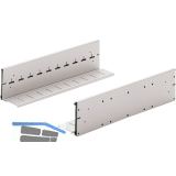 HETTICH Systema Top 2000 Karteibahn, Schrankt. 400, Stahl Alu-Finish