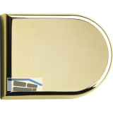 HETTICH Glast�r Zierkappe halbrund, Kunststoff hochglanz vergoldet