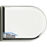 HETTICH Glast�r Zierkappe halbrund, Kunststoff hochglanz verchromt