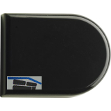 HETTICH Glast�r Zierkappe halbrund, Kunststoff schwarz