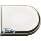 HETTICH Glast�r Zierkappe halbrund, Kunststoff matt vernickelt