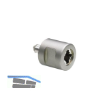 HETTICH PRESTIGE 2000 Zylinder-Drehgriff Typ 42.2, rechts, vernickelt matt