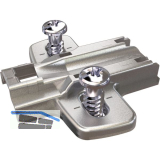 HETTICH Kreuzmontageplatte mit Langloch, Systemschraube, Distanz 5 mm