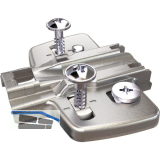 HETTICH Exzenter Kreuzmontageplatte asym, Spezialschraube, Distanz 3 mm