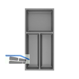 AGOFORM Besteckeinsatz Sky 500/30 Kunststoff schiefergrau