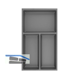 AGOFORM Besteckeinsatz Sky 500/35 Kunststoff schiefergrau