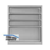 AGOFORM Besteckeinsatz Scoop II KB 500 mm Kunststoff Silber