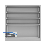 AGOFORM Besteckeinsatz Scoop II KB 550 mm Kunststoff Silber