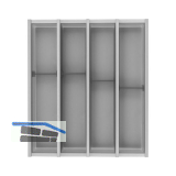 NINKA Schubkasteneinsatz-Set Cuisio KB 500 mm TANDEMBOX Kunststoff Graphit