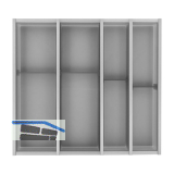 NINKA Schubkasteneinsatz-Set Cuisio KB 600 mm TANDEMBOX Kunststoff Graphit