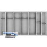 NINKA Schubkasteneinsatz-Set Cuisio KB 1000 mm TANDEMBOX Kunststoff Graphit