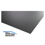 AGOFORM Antirutsch-Einlegematte Tex 474 x 921 mm Umbragrau